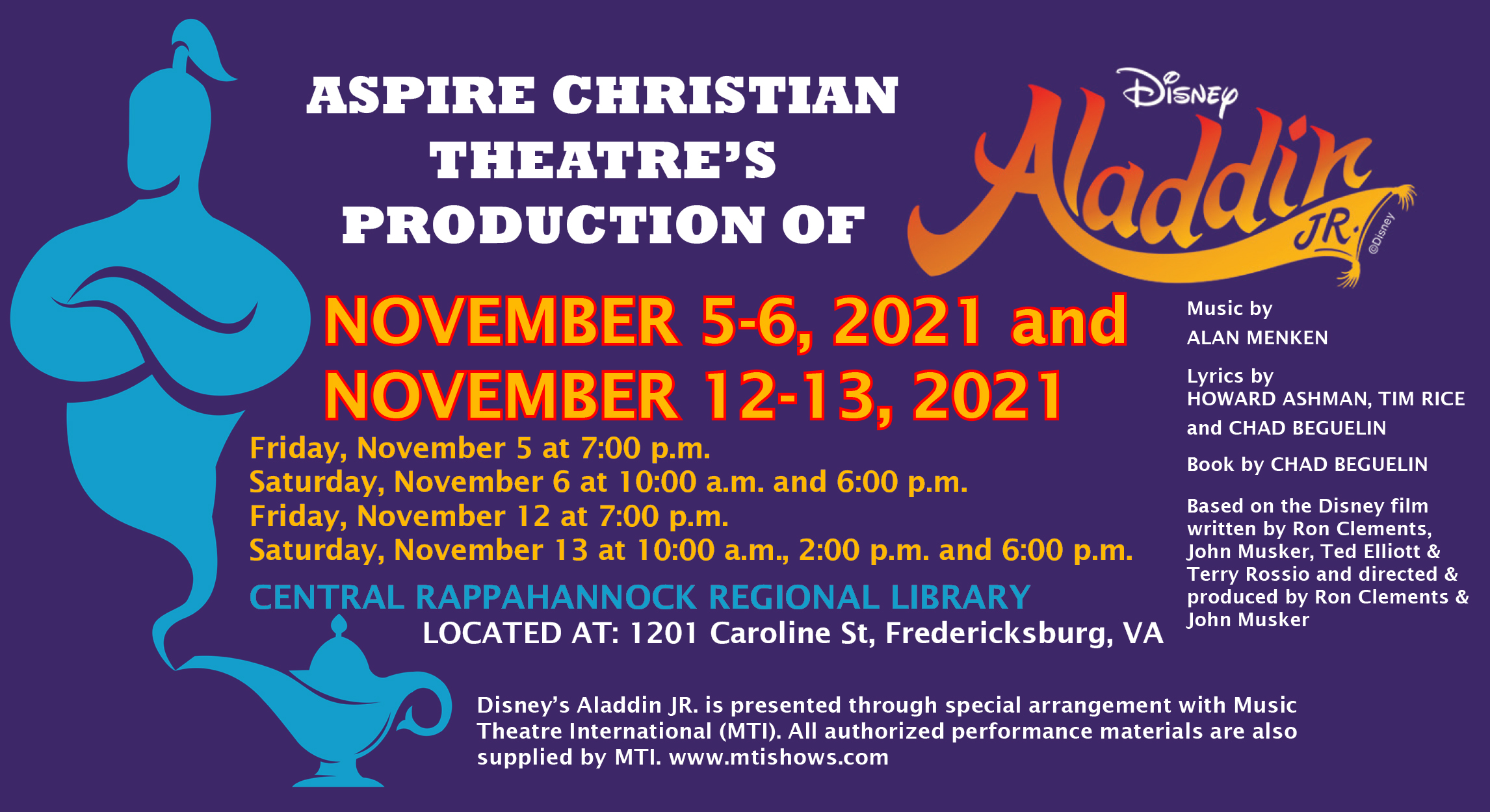 TICKETS Aspire Christian Theatre